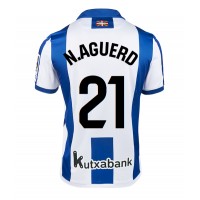 Maglia Calcio Real Sociedad Nayef Aguerd #21 Prima Divisa 2024-25 Manica Corta